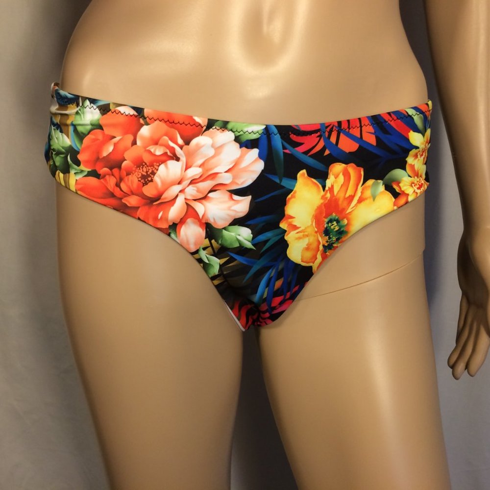 NWT Z-Dear Floral Print Bikini Bottom, Size S